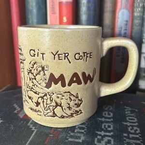 VINTAGE Mug JAPAN Git Yer Coffee Maw